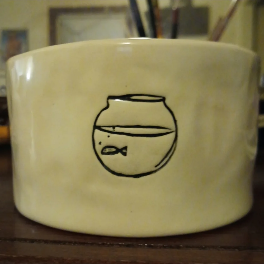 Magenta × Rae Dunn Artisan 'SLURP' Pets Bowl Cats Watering Bowl Collectible